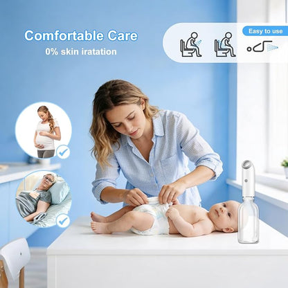 Portable Travel Bidet with Water Absorbing Ball, 360° Full Usage Electric Handheld Bidet Sprayer, Rechargeable USB-C, Dual Modes Feminine Washer for Postpartum Care, Camping & Personal Hygiene