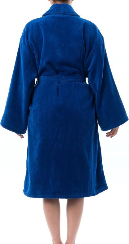 Alpine Swiss Blair Womens Cotton Terry Cloth Bathrobe Shawl Collar Velour Spa Robe