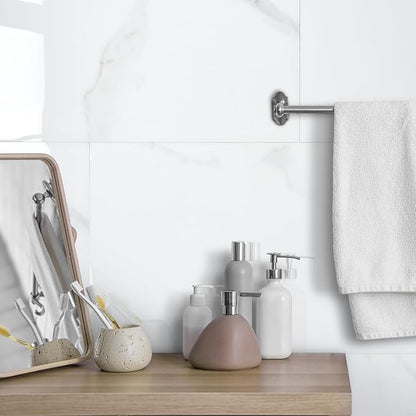 10-Sheet Subway Peel and Stick Backsplash, 12" x 24" Glossy Carrara White Acrylic Self Adhesive Waterproof Wall Stickers, Stick on Tiles for Kitchen Bathroom Shower