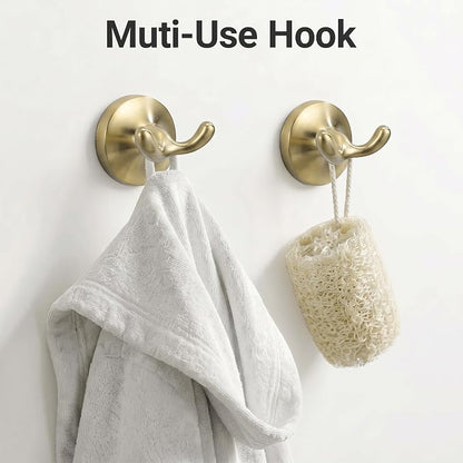 24-Inch Wall Mounted Towel Racks for Bathroom, 4-Piece Towel Bar Set | Rust-Resistant SUS 304 Stainless Steel, 4-Piece Towel Bar Set, Space-Saving Design, Easy Mount for Bath Towel Storage Home