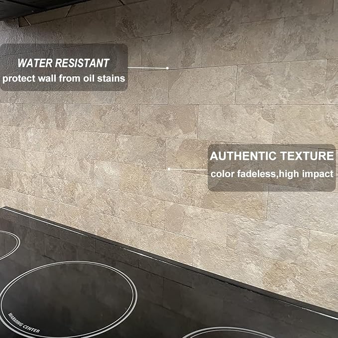 2026 New Upgrade Peel and Stick Backsplash Tile, Peel and Stick 11.34" X 11.57" Wall Tile for Kitchen, Bathroom, Fireplace, Laundry (Beige Ecru, 10 Packs)