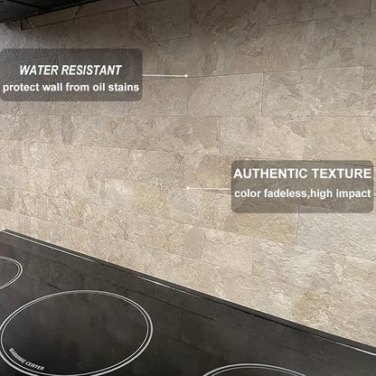 2026 New Upgrade Peel and Stick Backsplash Tile, Peel and Stick 11.34" X 11.57" Wall Tile for Kitchen, Bathroom, Fireplace, Laundry (Beige Ecru, 20 Packs)