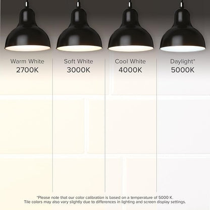 Smart Tiles Peel and Stick backsplash, Subway Pure White, 11.55"x8.38" | Pack of 5 (2.8 sq ft), Glossy, Heat/Moisture Resistant, Low VOC, Kitchen/Bathroom, Renter Friendly, Made in Canada