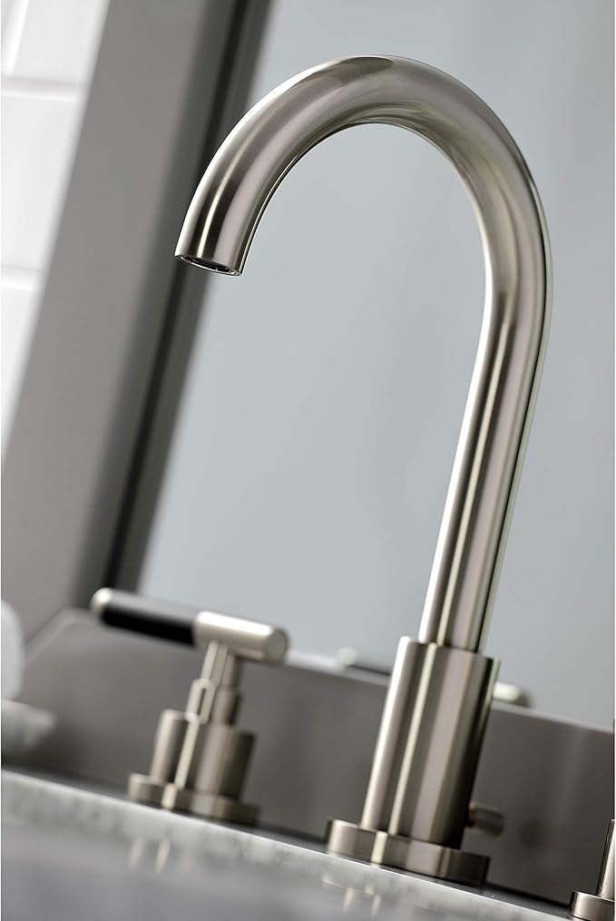 Fauceture FSC8928CKL Kaiser Widespread Bathroom Faucet with Pop-Up Drain, Brushed Nickel