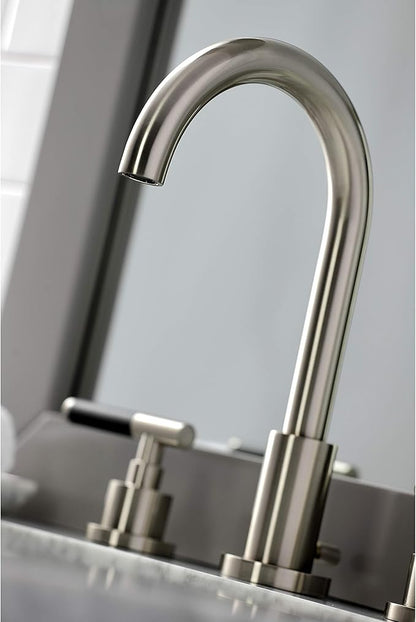 Fauceture FSC8928CKL Kaiser Widespread Bathroom Faucet with Pop-Up Drain, Brushed Nickel