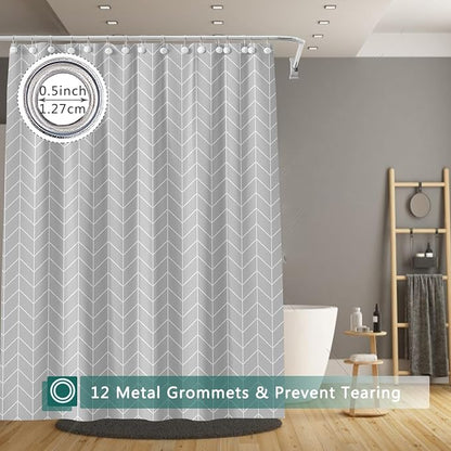 Shower Curtain Liner, 100% Waterproof PEVA Shower Curtains with 3 Duty Heavy Bottom Magnets and 12 Rust Proof Grommets, 72x72 Weighted Shower Liner for Shower Stall, Bathtubs