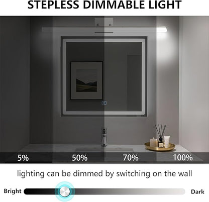 36in LED Vanity Light, Dimmable 36W 3000K-5000K 5CCT Modern Makeup Vanity Lighting Fixture, Brushed Nickel Adjustable Light Bar Over Mirror