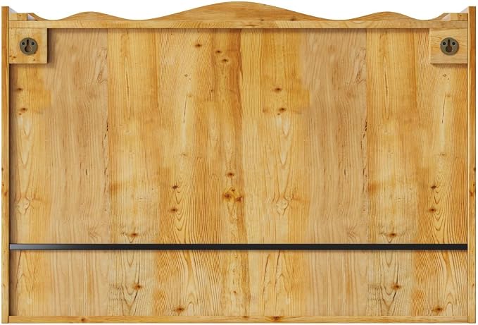 KEIKI 35.4" L Wall Mounted Kitchen Sideboard Cabinet with 2 Sliding Glass Door, 3 Layers Shelves, Retro Storage Buffet Medicine Cabinet for Bathroom, Dining Rooms, Entryway, Solid Wood, Natural
