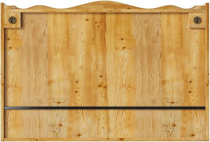 KEIKI 35.4" L Wall Mounted Kitchen Sideboard Cabinet with 2 Sliding Glass Door, 3 Layers Shelves, Retro Storage Buffet Medicine Cabinet for Bathroom, Dining Rooms, Entryway, Solid Wood, Natural
