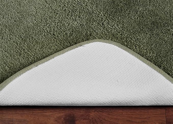 Garland Rug Traditional Nylon Washable Deep Fern 3 Bath Rugs (17" X 24", 21" X 34", 21" X 34") - Soft, Absorbent, and Stylish for Your Bathroom