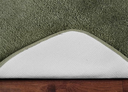 Garland Rug Traditional Nylon Washable Deep Fern 3 Bath Rugs (17" X 24", 21" X 34", 21" X 34") - Soft, Absorbent, and Stylish for Your Bathroom