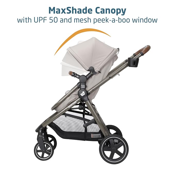 Maxi-Cosi Zelia 2 Luxe 5-in-1 Modular Travel System, New Hope Tan