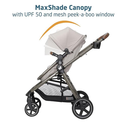 Maxi-Cosi Zelia 2 Luxe 5-in-1 Modular Travel System, New Hope Tan