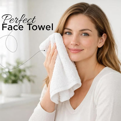 DAN RIVER 24 Pack Cotton Wash Cloths Set for Showering [12x12] Black | Lighter Weight, Quick to Dry, Super Soft & Absorbent Face Towels, Hotel Quality, Perfect for Bathroom, Gym, Spa