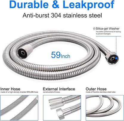 Brushed Nickel Handheld Bidet Sprayer, Muslim Shower Bidet Attachment, Cloth Diaper Toilet Sprayer, Jet Spray for Feminine Wash