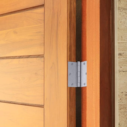 Design House 6-Pack Brushed Chrome Interior Door Hinges – 3.5-inch x 3.5-inch – Square Corner Radius Steel Door Hinge – Fits Standard Doors – Design House 185926