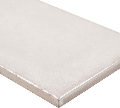 M S International Renzo Dove Glossy Ceramic Subway Tile for Bathroom, Kitchen Backsplash, Accent Wall, and Shower