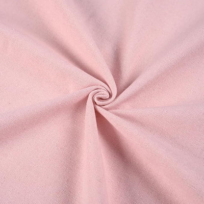 DOSLY Ides Farmhouse Pink Shower Curtain for Bathroom, Beige and Pink Stripe, Button Bathroom Curtain, Cotton Blend Woven Fabric, Rustic Charm Country Chic Style, 72x72 in