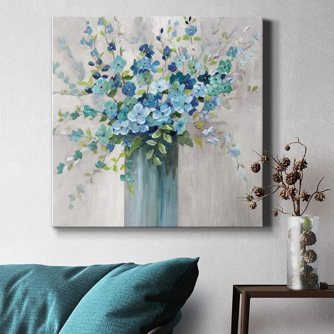 Renditions Gallery Sea Isle Wildflower Wall Art, Premium Gallery Wrapped Canvas Decor, Ready to Hang, 32 in H x 32 in W, Made in America Print (AZS-WC21-40077-R-3232-MK)