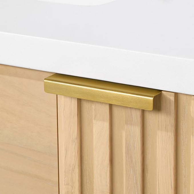 OVE Decors Indy 48 in. Undermount Single Sink Bathroom Vanity with White Engineered Marble Top, Rustic Ash