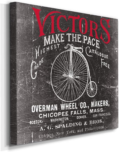 Renditions Gallery Antique Bicycle Wall Art, Premium Gallery Wrapped Canvas Decor, Ready to Hang, 10 in H x 10 in W, Made in America Print