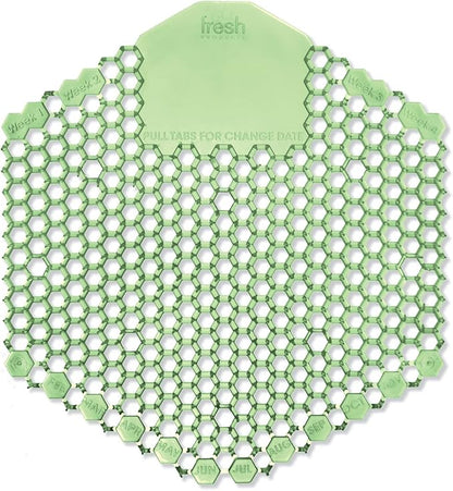 Fresh Products Wave 3D Urinal Screen Deodorizer, Herbal Mint, 10 packs | Anti-Splash Shield For Men Bathroom, 30-Day Odor Control With Beneficial Bacteria, Easy Double-Sided Install, Made In USA