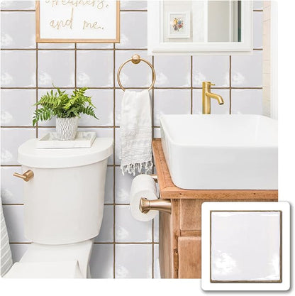 Alwayspon Vinyl Sticker Peel and Stick, Self-Adhesive Wall Tile Transfers Backsplash Sticker Decal for Kitchen Bathroom, 6x6inch/15x15cm 30Pcs, T030