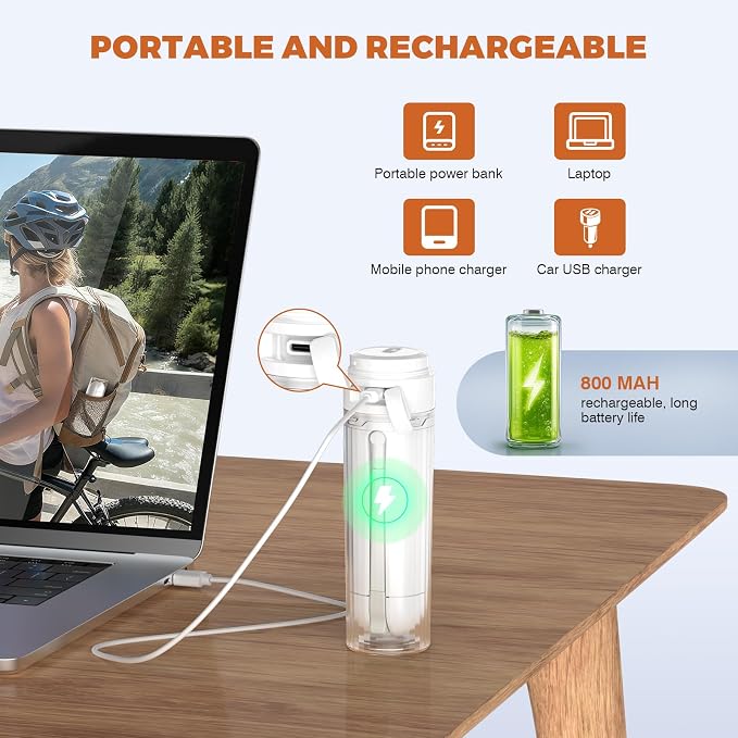 Portable Bidet for Travel Electric Bidet Sprayer with Universal Adapter | 3 Pressure Modes Rechargeable Electric peri bottle 180 ml Waterproof Handheld Bidet for Women Men Personal Hygiene