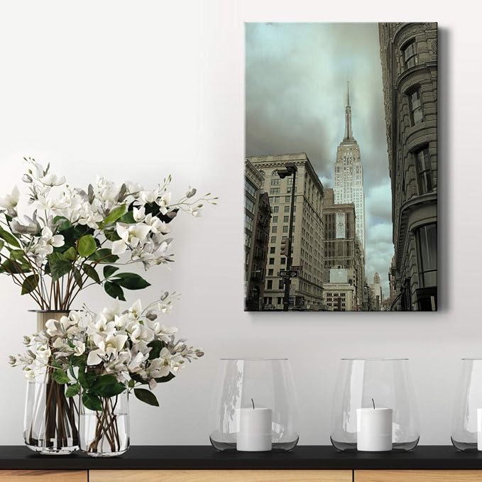 Renditions Gallery Canvas Wall Art Home Paintings for Wall Decorations Cloudy Historical Empire Modern Rustic Canvas Artwork Prints for Bedroom Office Kitchen Wall Hanging - 8"x12" LT02