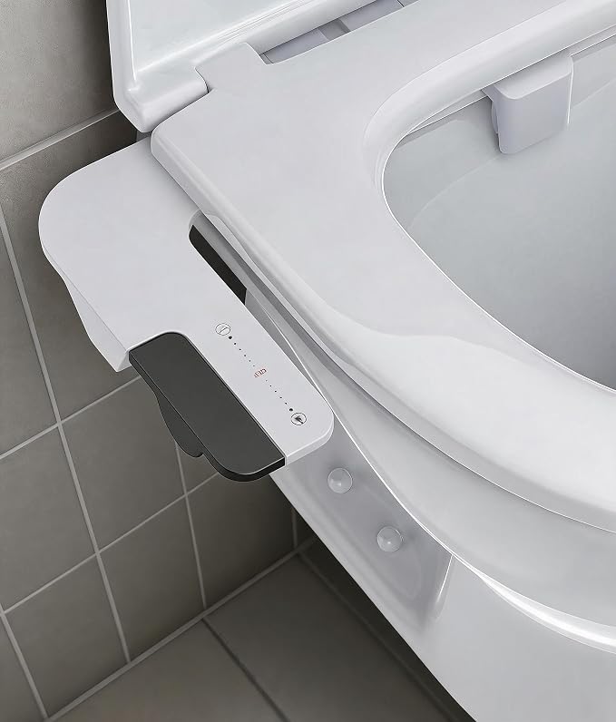 Bidet Attachment for Toilet, Non-Electric Dual Nozzle Bidet Sprayer with Adjustable Water Pressure, Cold Water Toilet Seat Attachment for Feminine and Personal Hygiene
