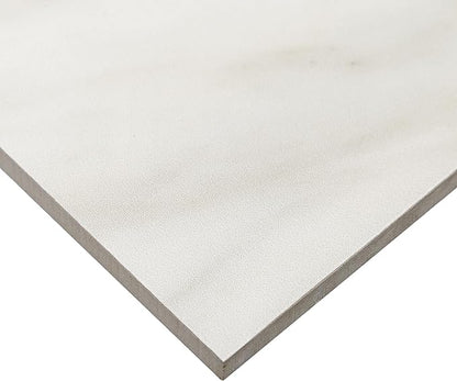 Daltile Perpetuo 12" x 12" Porcelain Marble Look Wall & Floor Tile in Matte Timeless White (13 pieces per carton) (12.22 sqft per carton)