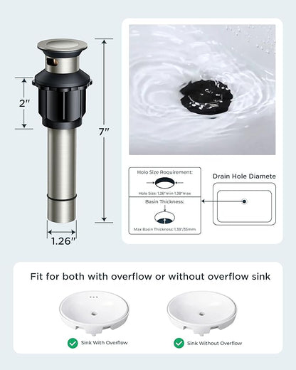 FORIOUS Brushed Nickel 3 Hole Bathroom Sink Faucets 2 Cross Handles, 8 Inch Widespread Antique Brass Viantage Bathroom Faucet for RV Vanity Farmhouse with Metal Pop Up Drain and Supply Lines