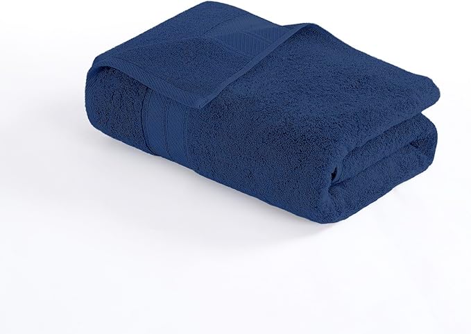 Modern Threads - Spun Loft 6-Piece 100% Combed Cotton Towel Set - Bath Towels, Hand Towels, & Washcloths - Super Absorbent & Quick Dry - 600 GSM - Soft & Plush, Navy
