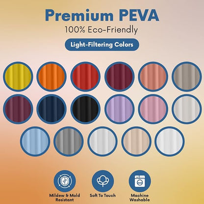 No Smell Shower Curtain Liner 72x72 Navy - PEVA Plastic Shower Curtain for Bathroom, PVC-Free Waterproof Navy Blue Shower Liner with Metal Grommets and Magnet-Weighted Bottom Hem - Washable Liner