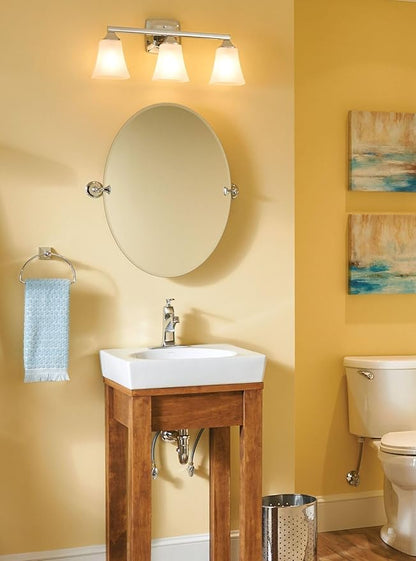 Moen DN8386CH Retreat Collection Bathroom Hand Towel Ring with Hardware, Chrome