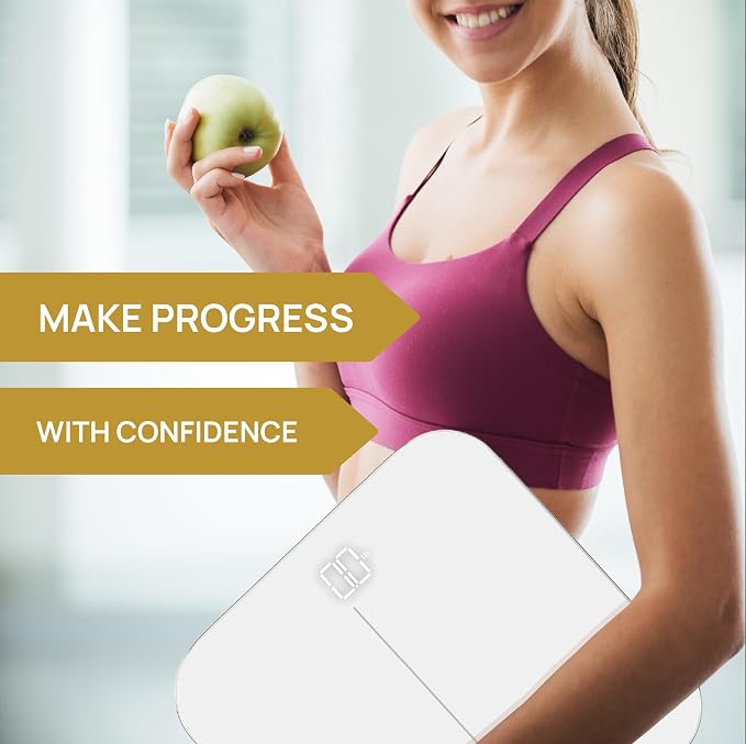 INEVIFIT Premium Bathroom Scale, Highly Accurate Digital Bathroom Body Scale, Measures Weight up to 400 lbs. Includes Batteries
