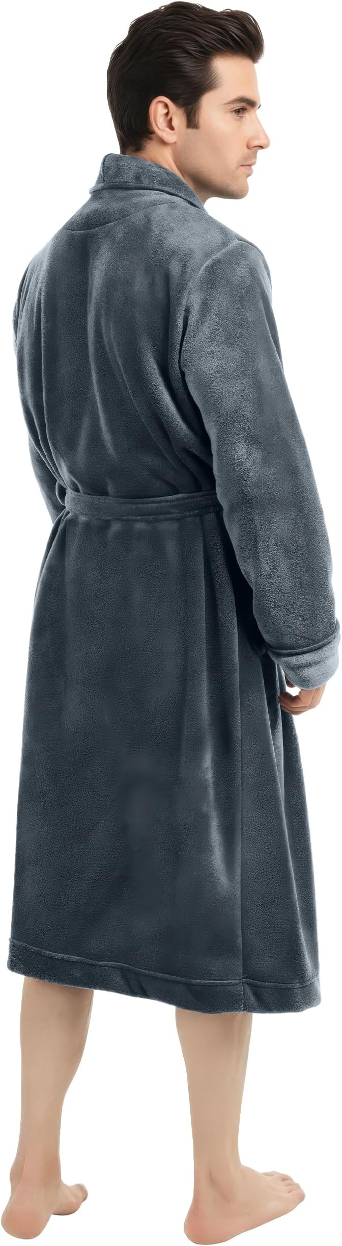 NY Threads Mens Robe, Luxury Plush Fleece Mens Bathrobe, Spa Bath Robe for Men
