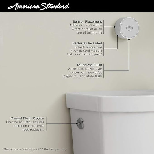 Cadet Touchless 1.28 GPF Single Flush Toilet Tank Only