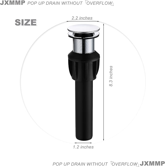 Chrome Tall Bathroom Faucet with Sink Drain and Supply Lines, JXMMP Single Handle Vessel Sink Faucet Chrome Single Hole, Stainless Steel Vessel Faucet JXM1001CP