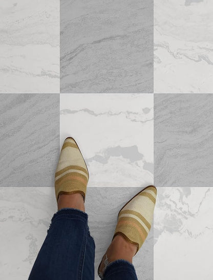 FloorPops 12-in by 12-in Langley Grey Peel and Stick Floor Tiles, FP5062
