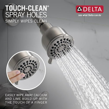 Delta Faucet Foundations 13 Series Single-Function Shower Trim Kit with Single-Spray Shower Head, Stainless BT1321-SS (Valve Not Included)