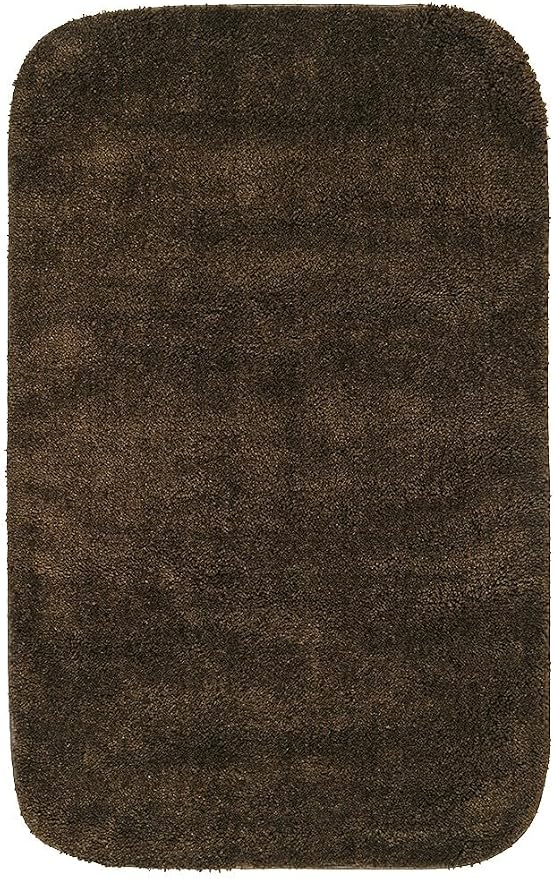 Garland Rug Traditional Nylon Washable Chocolate 24" X 40" Bath Rug - Soft, Absorbent, And Stylish for Your Bathroom