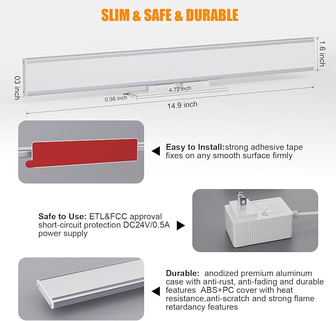 MY BEAUTY LIGHT Bright Dimmable Led Vanity Light Bar for Mirror, 2600K-6800K Adjustable Color Temperature Bathroom Vanity Light Fixtures, 0°-135° Angle Adjustable LED Makeup Mirror Lights