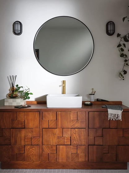 Moen White Vitreous China Vessel Sink for Bathroom, 18 X 15.75 X 6 Inch Rectangle Sink with a High Gloss Porcelain Ceramic Bowl for Above Counter, BGCW10RV1618