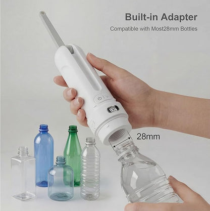 Portable Bidet for Travel | Bathroom - Rechargeable Electric Bidet Sprayer with 3 Pressure | Waterproof for Ultimate Personal Hygiene Cleaning at Home Office and Camping (White)