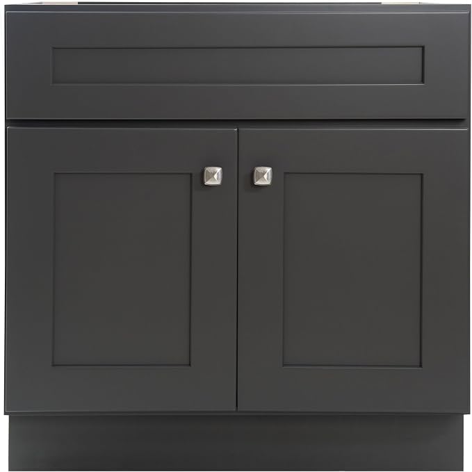 Design House Brookings Bathroom Vanity, 30", Urbane Bronze | Adjustable Hinges, Freestanding, Contemporary/Modern, Wood, Bath, 216002