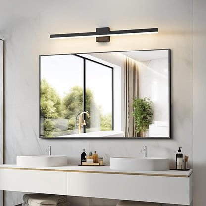 Black Bathroom Vanity Light 39.4 inch, 30W Dimmable 5CCT LED Modern Bathroom Light Fixture Over Mirror - ETL Certificated