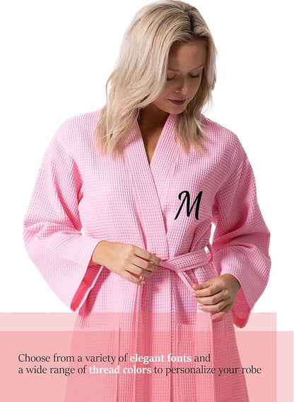 Waffle Knit Lightweight Kimono Spa & Bath Robes for Women - Quick Dry - Soft