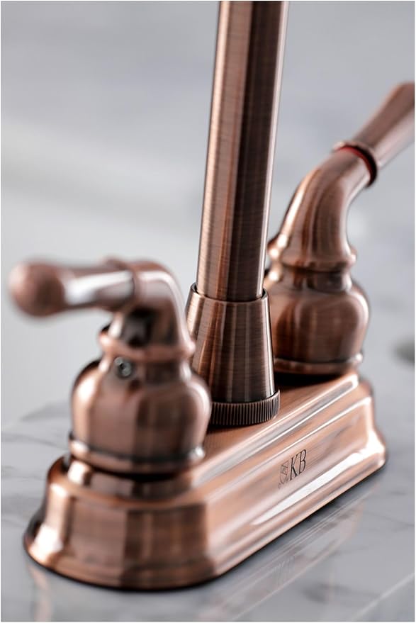 Kingston Brass KB494 Magellan 4-Inch Bar Faucet, 4-3/4-Inch, Polished Chrome/Polished Brass