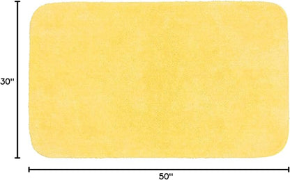 Garland Rug Traditional Nylon Washable Rubber Ducky Yellow 30" X 50" Bath Rug - Soft, Absorbent, and Stylish for Your Bathroom